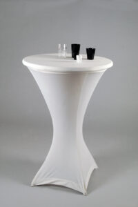 Tavolino Hoop alto ø 80 h.110 con rivest.bianco elastico